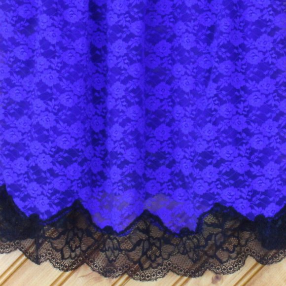 La SENZA Perfectly Me Babydoll Bra Small Blue Black Lace Lined Underwire B95 - Picture 5 of 7